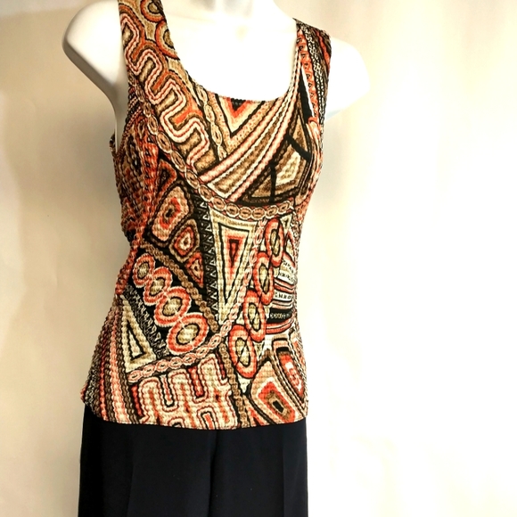 Serenade NY 2 Pc Set Tank Sheer Tunic Blouse Size S - Picture 3 of 8